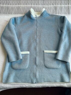 Denim & Co. Soft Comfy Faux Shearling Full Zip Coat 1X